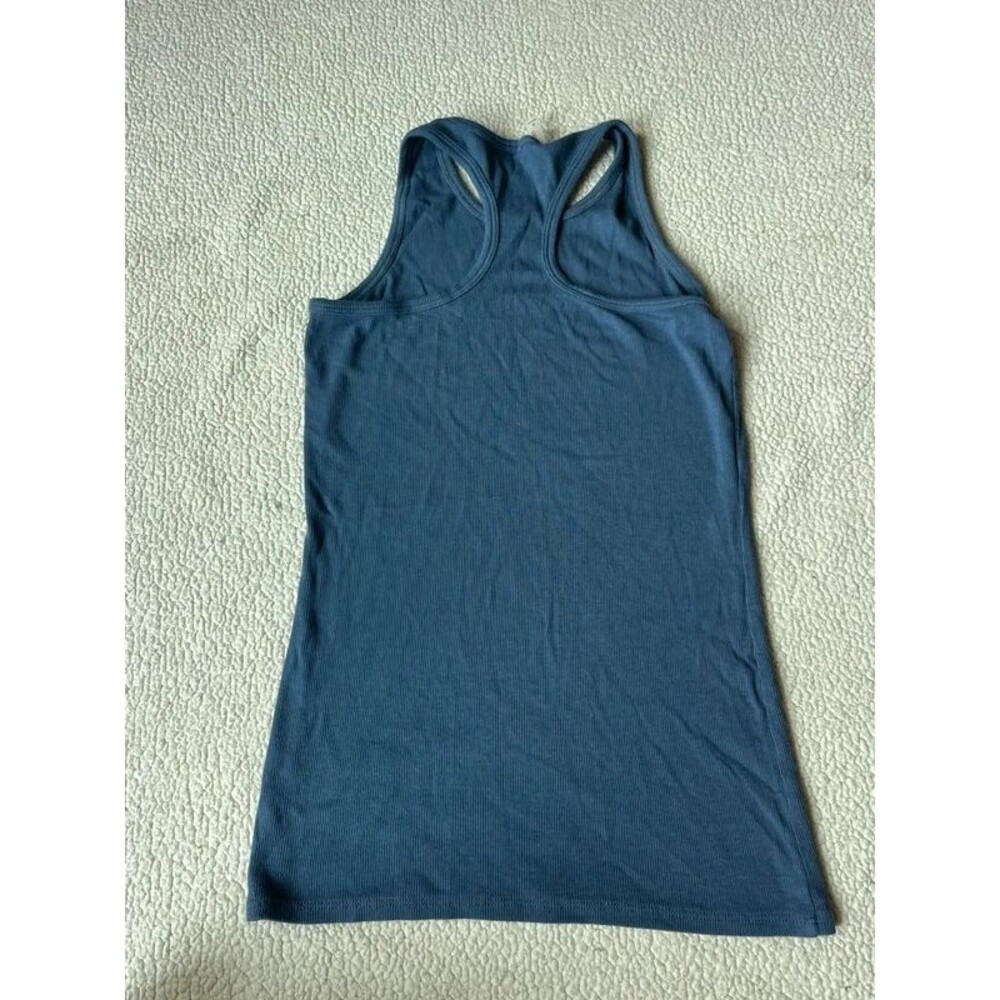 Commando Blue Ribbed Racerback Tank Top Womens Medium - Picture 2 of 6